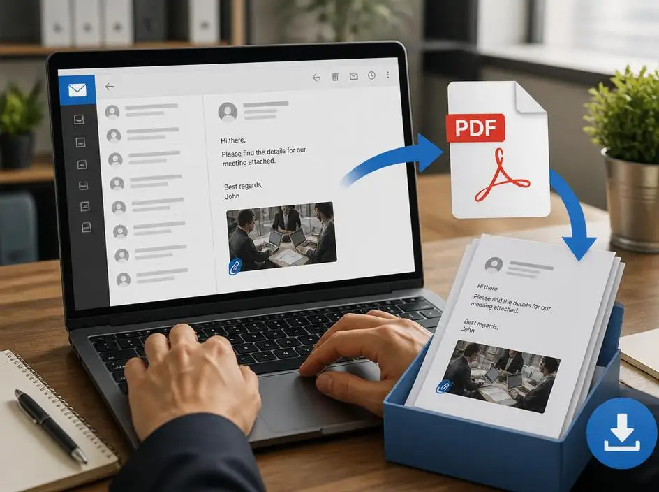 Complete steps to save an email as a pdf document today