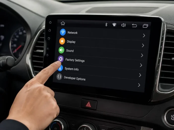 How to configure Android radio factory settings safely