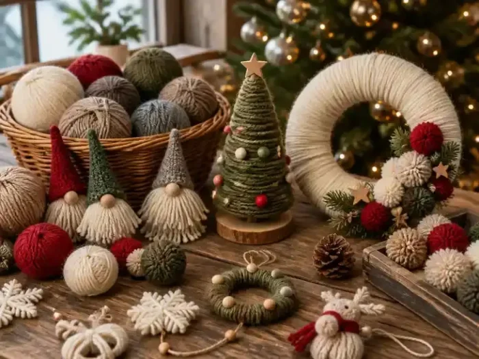 Idées créatives pour un bricolage noel laine féerique