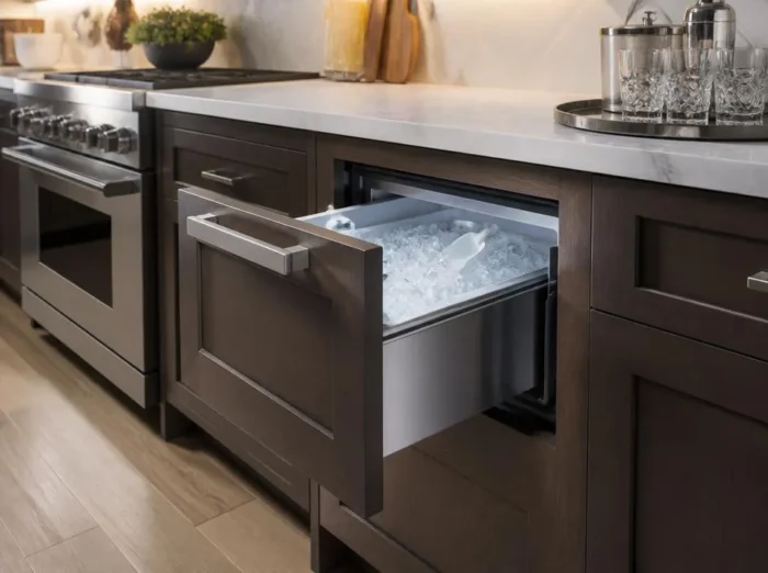 Maximizing kitchen efficiency with a built in ice maker drawer