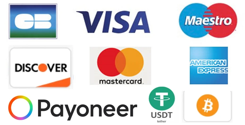 Moyens de paiement acceptés : Visa, Mastercard, PayPal et plus